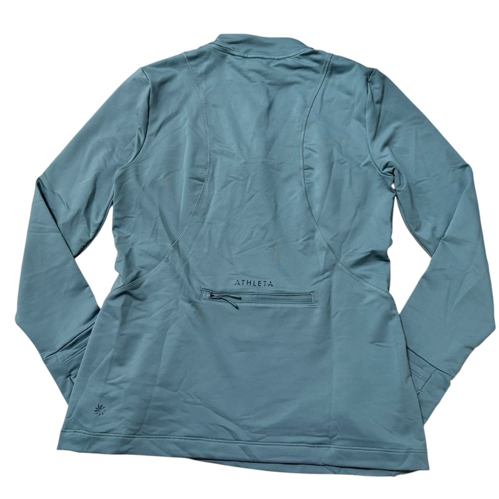 Athleta Teal Long-Sleeve Half-Zip Performance Top - Picture 2 of 8